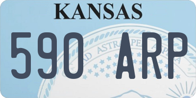 KS license plate 590ARP