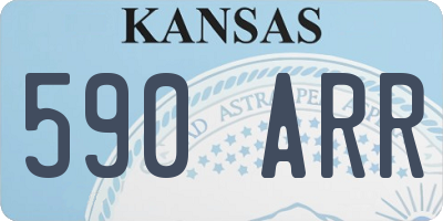 KS license plate 590ARR