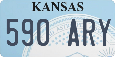 KS license plate 590ARY