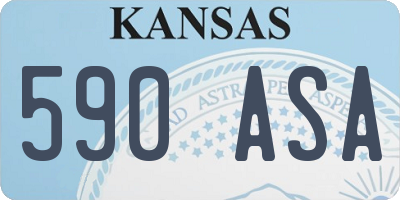 KS license plate 590ASA
