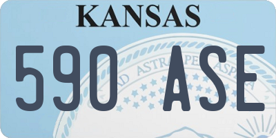 KS license plate 590ASE