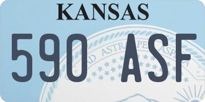 KS license plate 590ASF