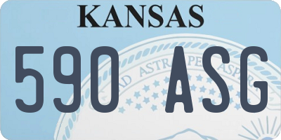 KS license plate 590ASG