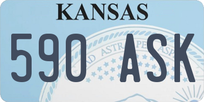KS license plate 590ASK
