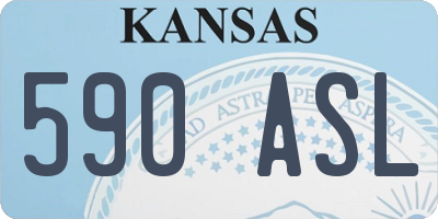 KS license plate 590ASL