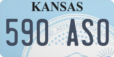 KS license plate 590ASO