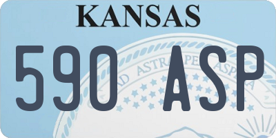 KS license plate 590ASP