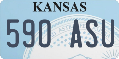 KS license plate 590ASU