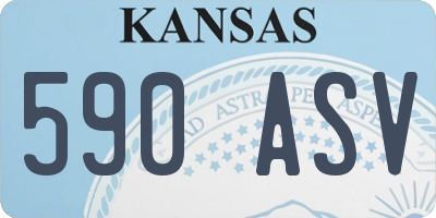 KS license plate 590ASV