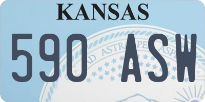 KS license plate 590ASW