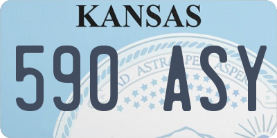 KS license plate 590ASY