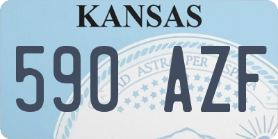 KS license plate 590AZF