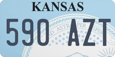 KS license plate 590AZT