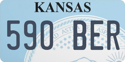 KS license plate 590BER