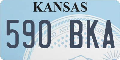 KS license plate 590BKA