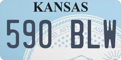 KS license plate 590BLW