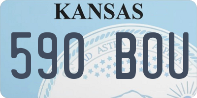 KS license plate 590BOU