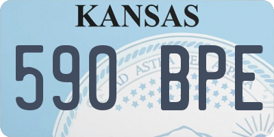 KS license plate 590BPE