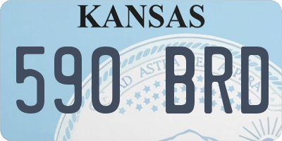 KS license plate 590BRD