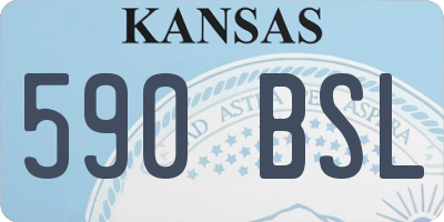 KS license plate 590BSL