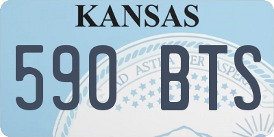 KS license plate 590BTS