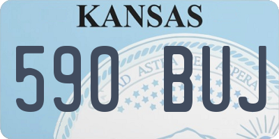 KS license plate 590BUJ