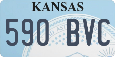 KS license plate 590BVC