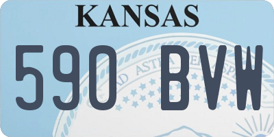 KS license plate 590BVW