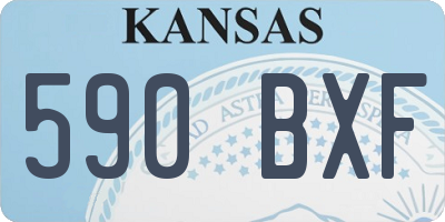 KS license plate 590BXF