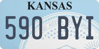 KS license plate 590BYI