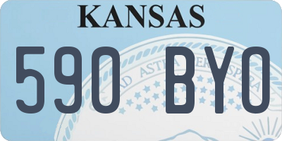 KS license plate 590BYO