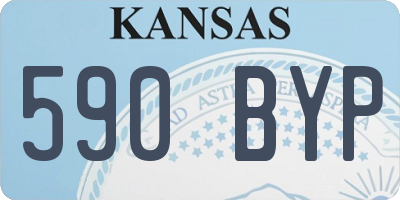 KS license plate 590BYP