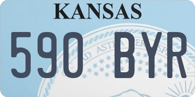 KS license plate 590BYR