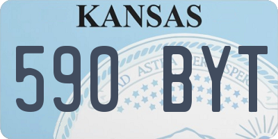KS license plate 590BYT