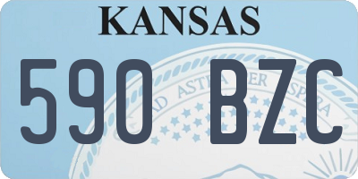 KS license plate 590BZC