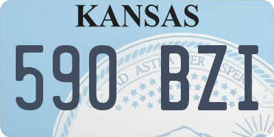 KS license plate 590BZI
