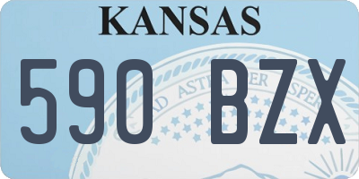KS license plate 590BZX