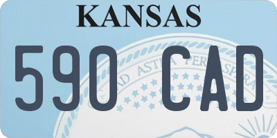 KS license plate 590CAD