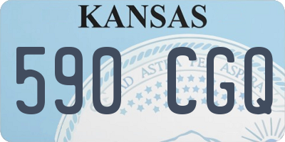 KS license plate 590CGQ