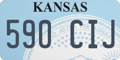 KS license plate 590CIJ