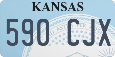 KS license plate 590CJX