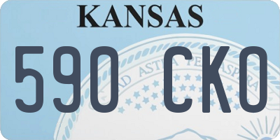 KS license plate 590CKO