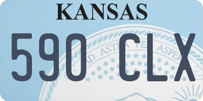 KS license plate 590CLX