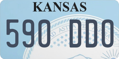 KS license plate 590DDO