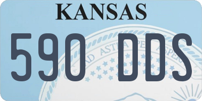 KS license plate 590DDS