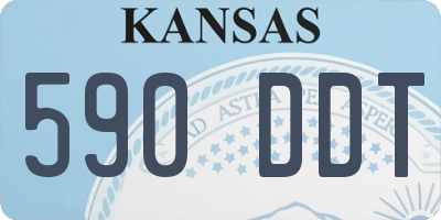 KS license plate 590DDT
