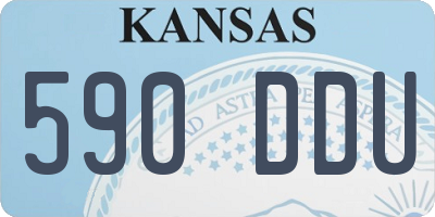 KS license plate 590DDU