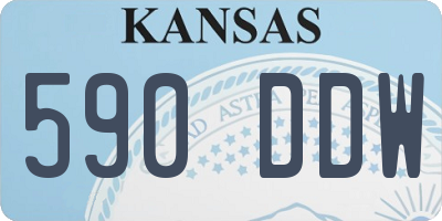 KS license plate 590DDW
