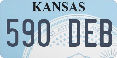 KS license plate 590DEB