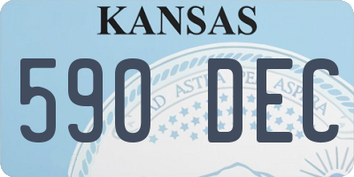 KS license plate 590DEC